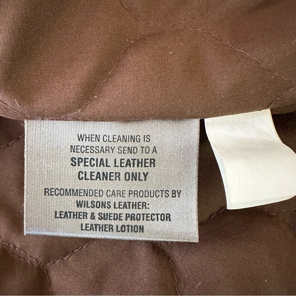 Wilson Vintage Leather Mahogany Brown Long Sleeve Jacket Size XL - Picture 12 of 15